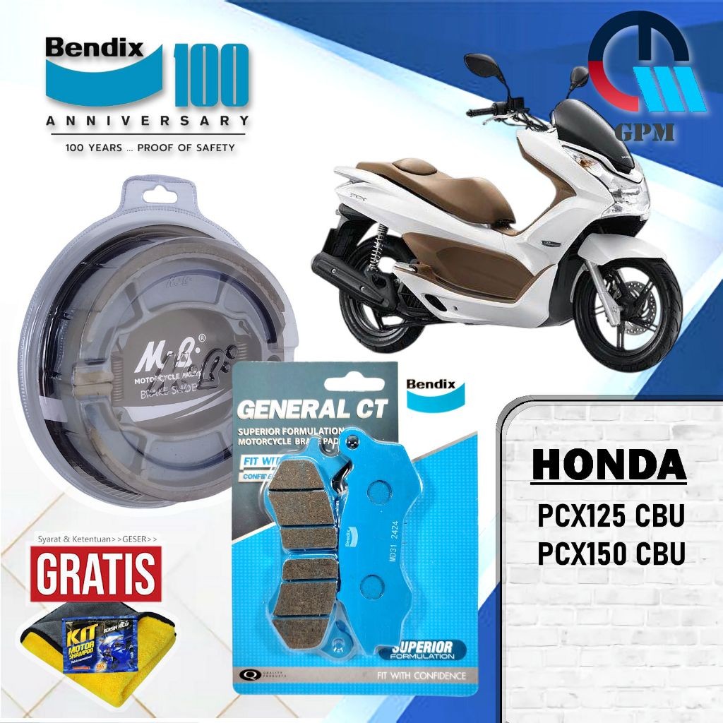 Kampas rem Honda PCX125 PCX150 CBU Bendix Rem Depan dan Rem Belakang