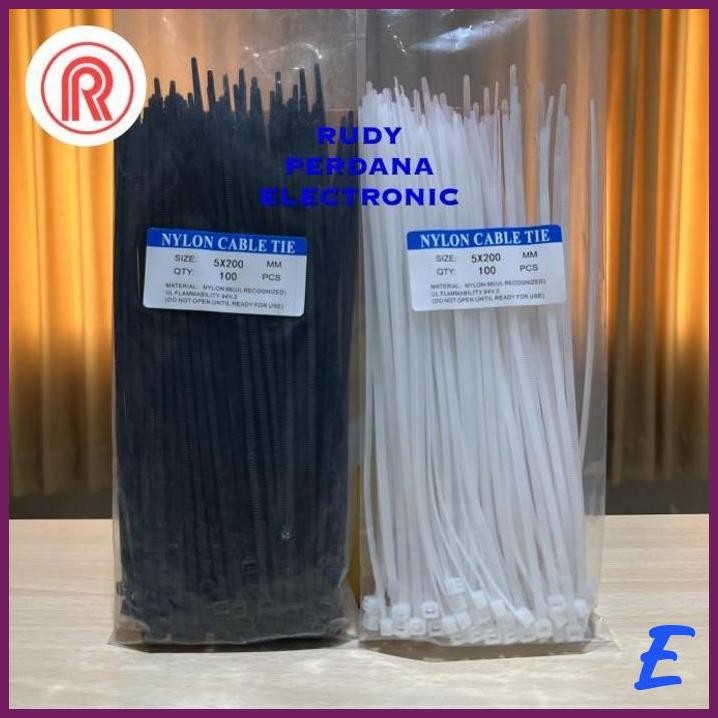 

| RD | NYLON CABLE TIE KABEL TIES NILON 5X200MM 5 X 200 MM 20 CM