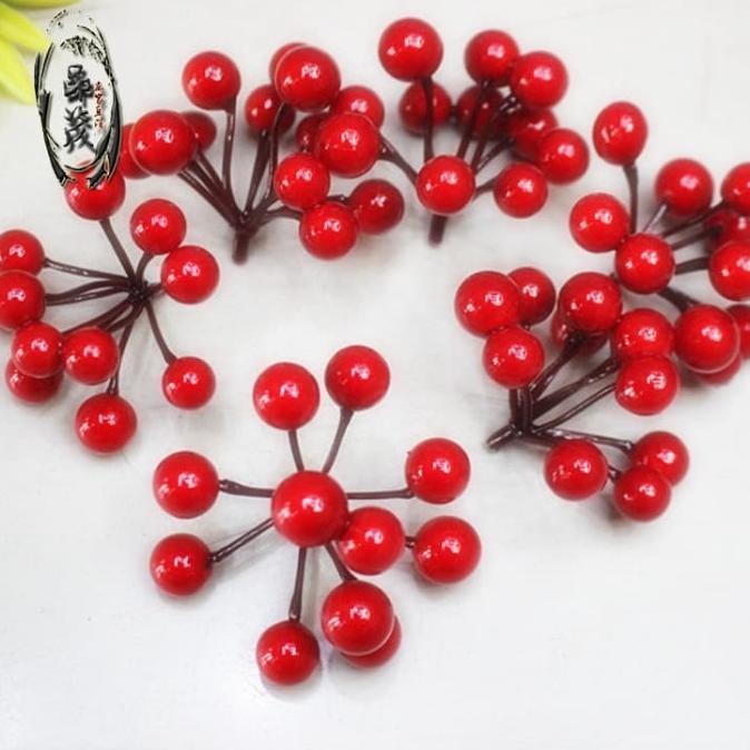 

CR - Buah Cheri Dekor Parcel Cherry Parsel Natal Hiasan Box Kue Natal Murah TERLARIS