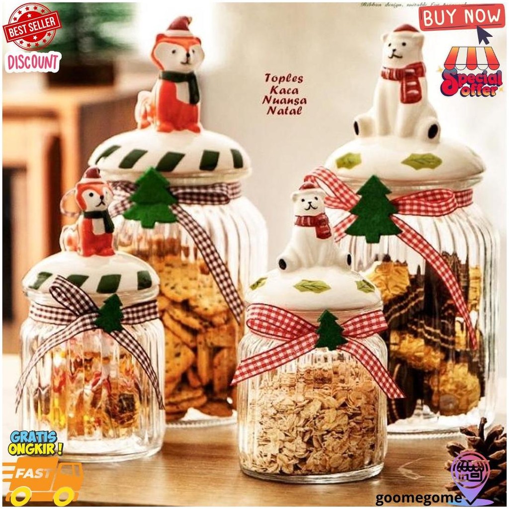 

Toples Kaca Nuansa Natal Toples Natal Hampers Natal Christmas Candy Box Dekorasi Natal Christmas Decoration Kado Natal Hadiah Natal D Promo 10.10