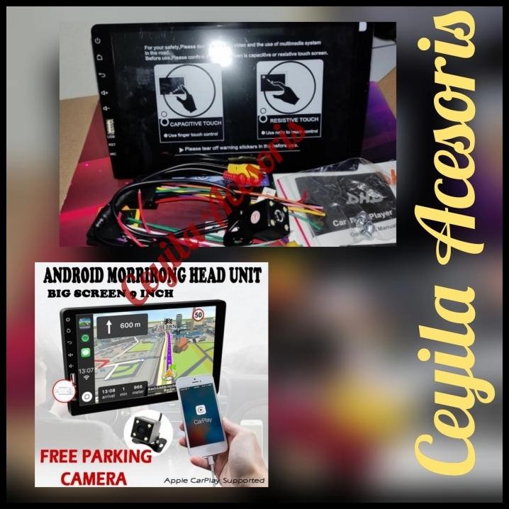 TERMURAH MIRRORING HEAD UNIT DOUBLE SINGGEL DIN 9 INC MOBIL GRAND MAX/LUXIO