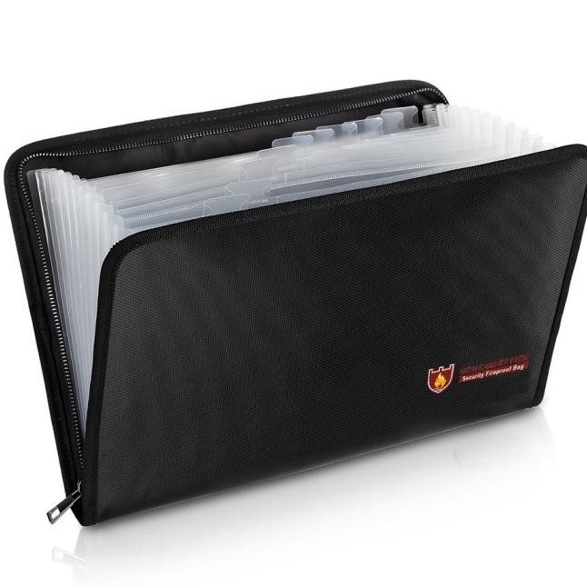 

NEW TAS FOLDER PENYIMPAN DOKUMEN UANG FILE A4 12 SAKU ANTI API AIR KAP