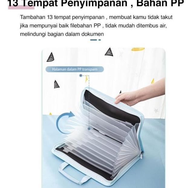 

NEW DELI FILE FOLDER DOCUMENT BAG TAS DOKUMEN FILE A4 13 SEKAT 72561