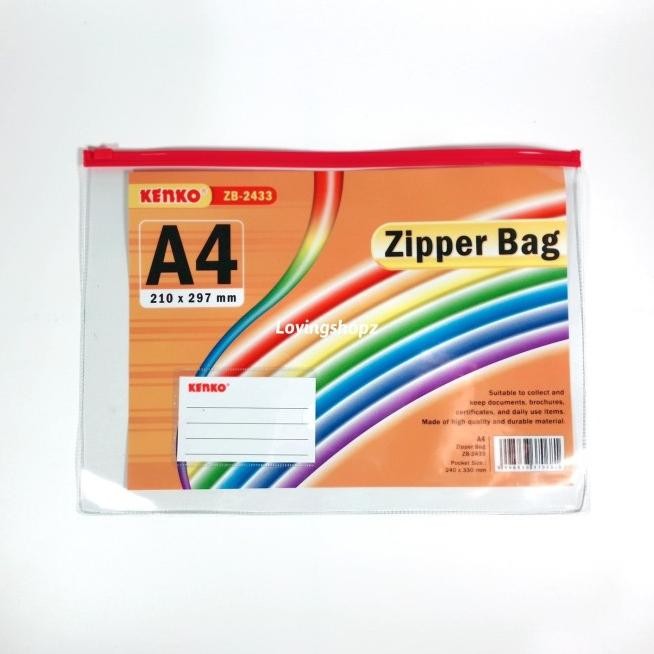 

BAG KENKO ZB-2433, TAS DOKUMEN PLASTIK, A4