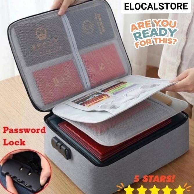 

TAS DOKUMEN TRAVEL BAG LENGKAP 3 DIGIT PASSWORD DOCUMENT STORAGE