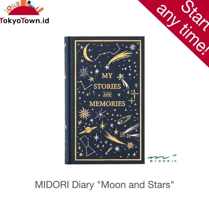 

Midory Diary Moon And Stars # Notebook, Journal Diskon