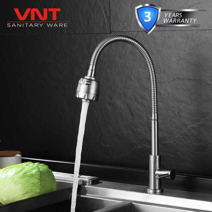 Cuci Gudang Vnt Kran Cuci Piring Flexible Stainless Sink Keran Air Dapur Fleksibel