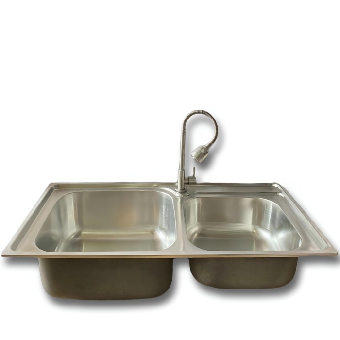 Terbaru Kitchen Sink Oki 8347 Bak Cuci Piring 2 Lubang Tempat Cuci Piring