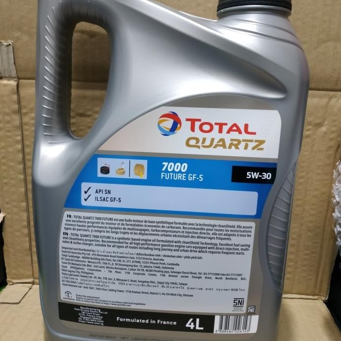 paket oli mesin mobil total 5w-30 4L + Filter Oli Suzuki