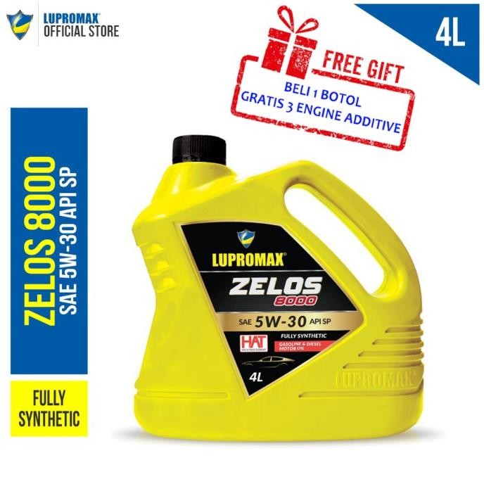 Oli Mobil Fully Sintetik Lupromax Zelos 8000 5W-30 - 4 Liter