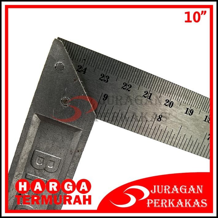 

BEST DEAL SIKU METER TUKANG 10 INCH BISON - PENGGARIS BESI SUDUT 25 CM !!
