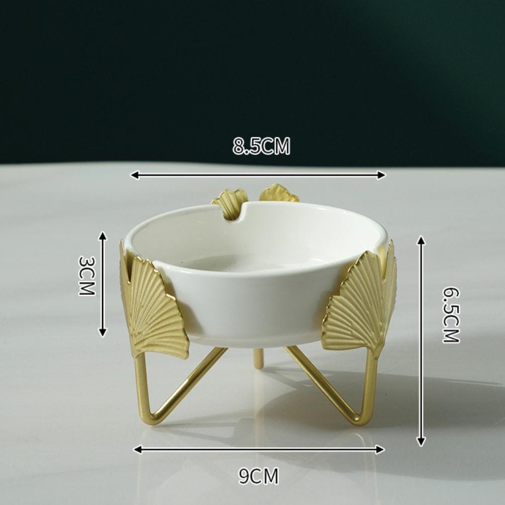 JHY Asbak Unik Besi Emas / Asbak Keramik / Asbak Estetik / Asbak Lucu