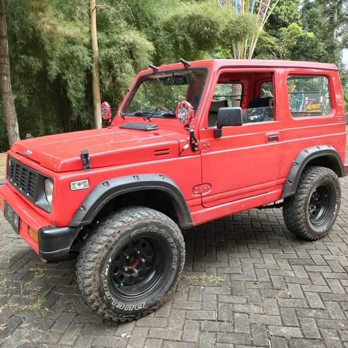 over fender jimny katana model kotak new bahan karet