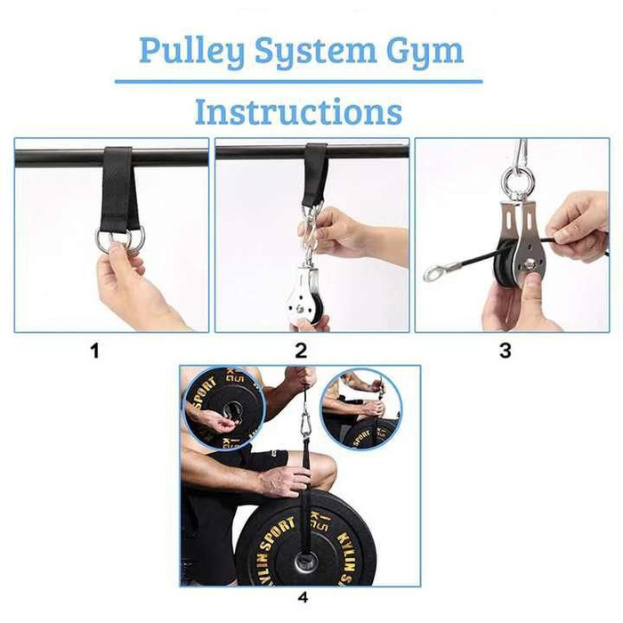 Katrol Gym Set Tangan Arm Home Pulley Multifungsi Olahraga Di Rumah