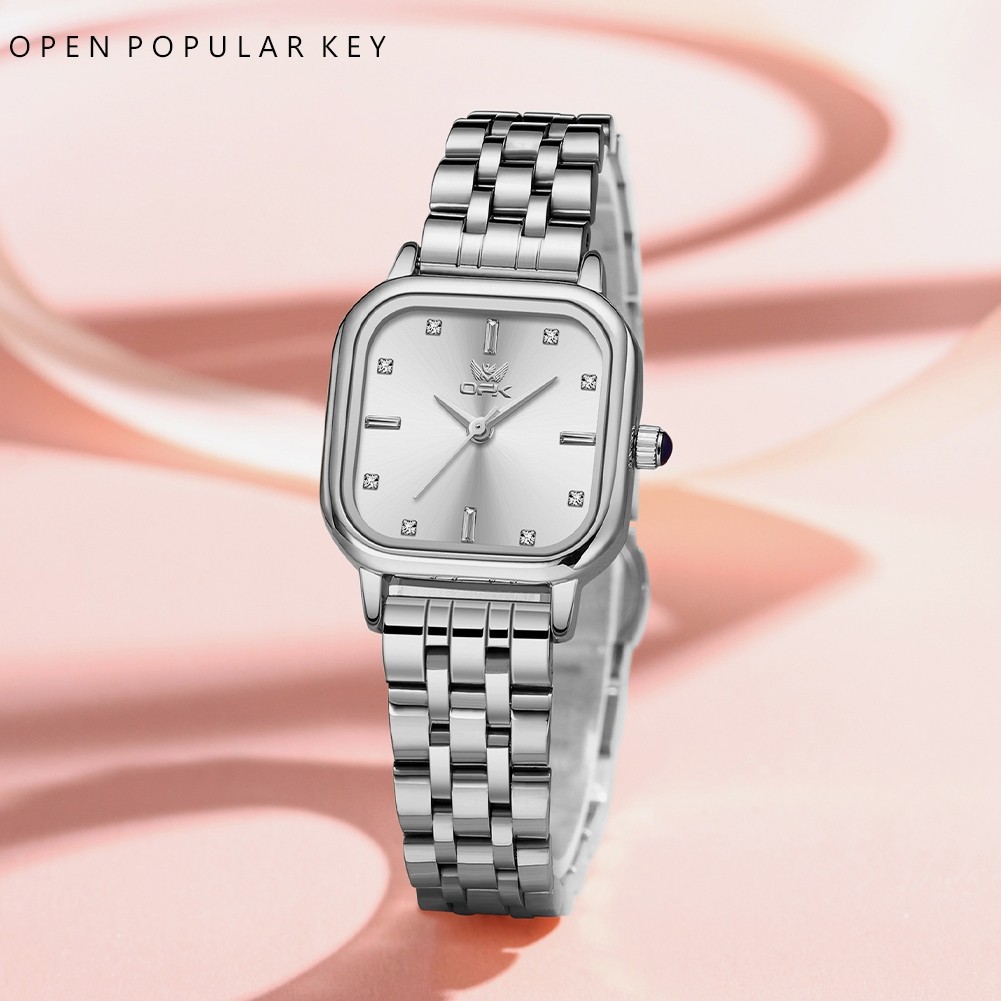 Jam Tangan OPK Untuk Wanita Tahan Air Asli Kuarsa Vintage Elegan Emas Mawar Jam Tangan Wanita 8178 |
