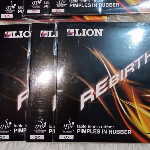 KARET PINGPONG TENIS MEJA BINTIK MEDIUM LION REBIRTH MURAH OX IQB