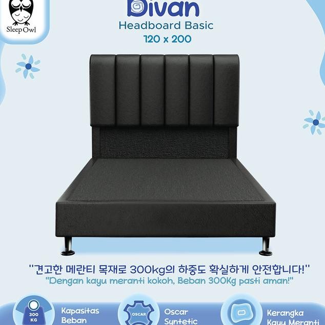 Dipan Divan Sandaran Untuk Springbed Atau Kasur (120X200)-Boston