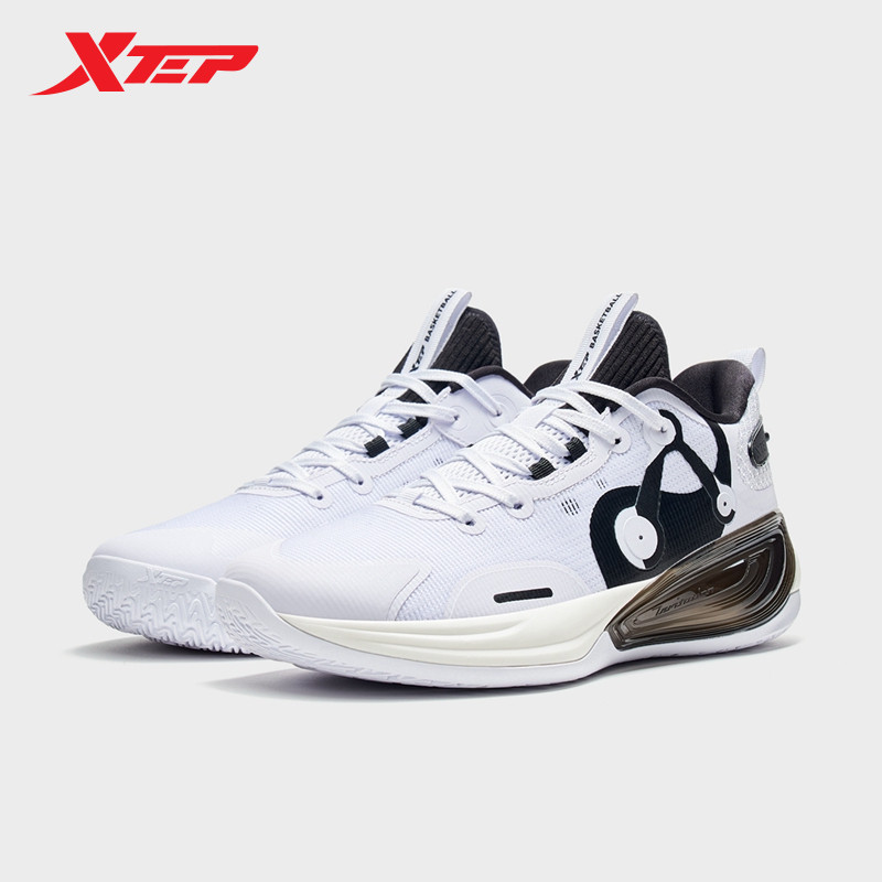 XTEP Levitation 1.0-V3 Sepatu Basket Pria Teknologi Bantalan TPU Perlindungan Kunci Fashion Tahan Au