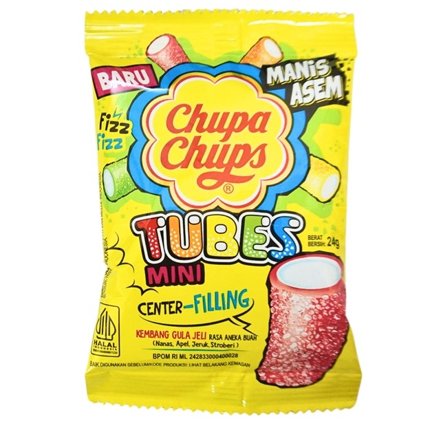 

S19195 CHUPA CHUPS TUBES MINI MANIS ASEM PERMEN SACHET 24GR SACHET MAJU BERSAMA (20250319)