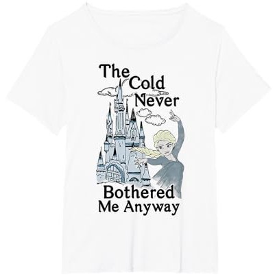 Kaos Disney Frozen Elsa Cold Never Bothered Me Graphic T-Shirt |2UzqCnDh|