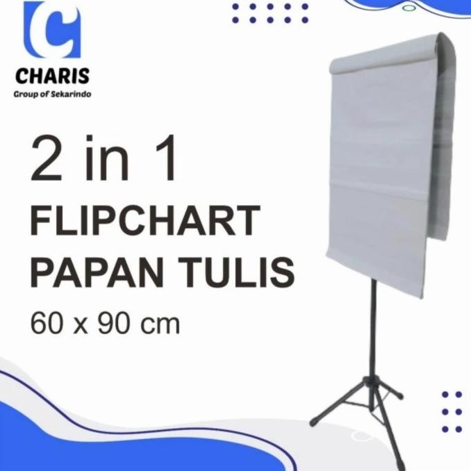 

PAPAN PRESENTASI MEETING FLIPCHART WHITEBOARD PORTABLE 2 IN 1