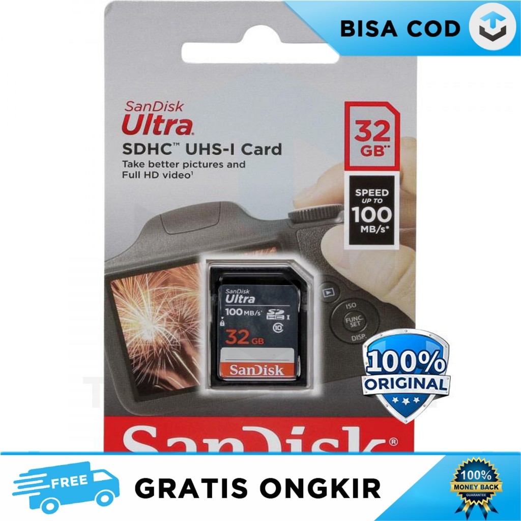 Kartu Memori SanDisk Ultra 32GB SDHC/XC UHS-I (SDSDUNR-GN3IN)