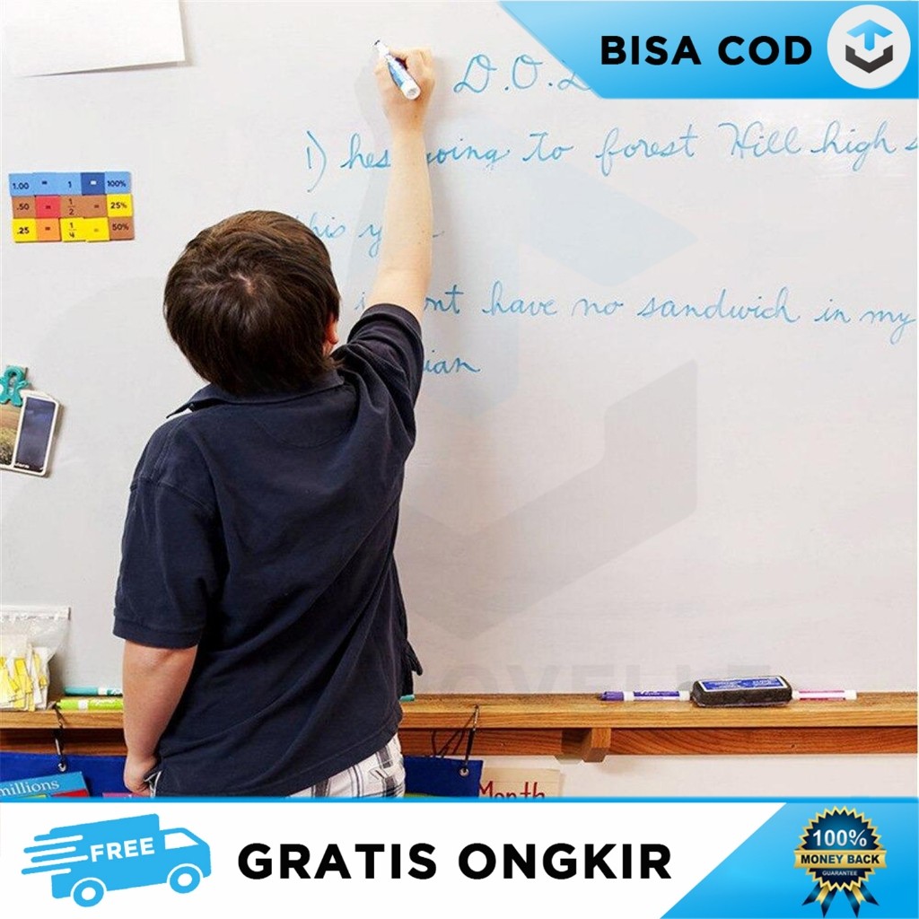 

STIKER PAPAN TULIS TEMPEL DINDING BLACKBOARD SPIDOL WHITEBOARD STICKER