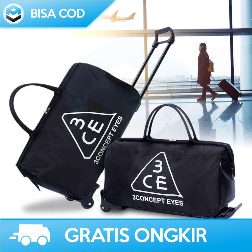 TAS KOPER DUFFEL BAG TENTENG TROLI HAND CARRY RUANG PENYIMPANAN BESAR