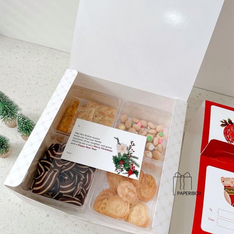

(Isi 5 Pcs) Box Mistletoe | Kotak Kue Natal 22X22Cm Tinggi 10 Cm | Dus Kue Natal Murah Terlaris