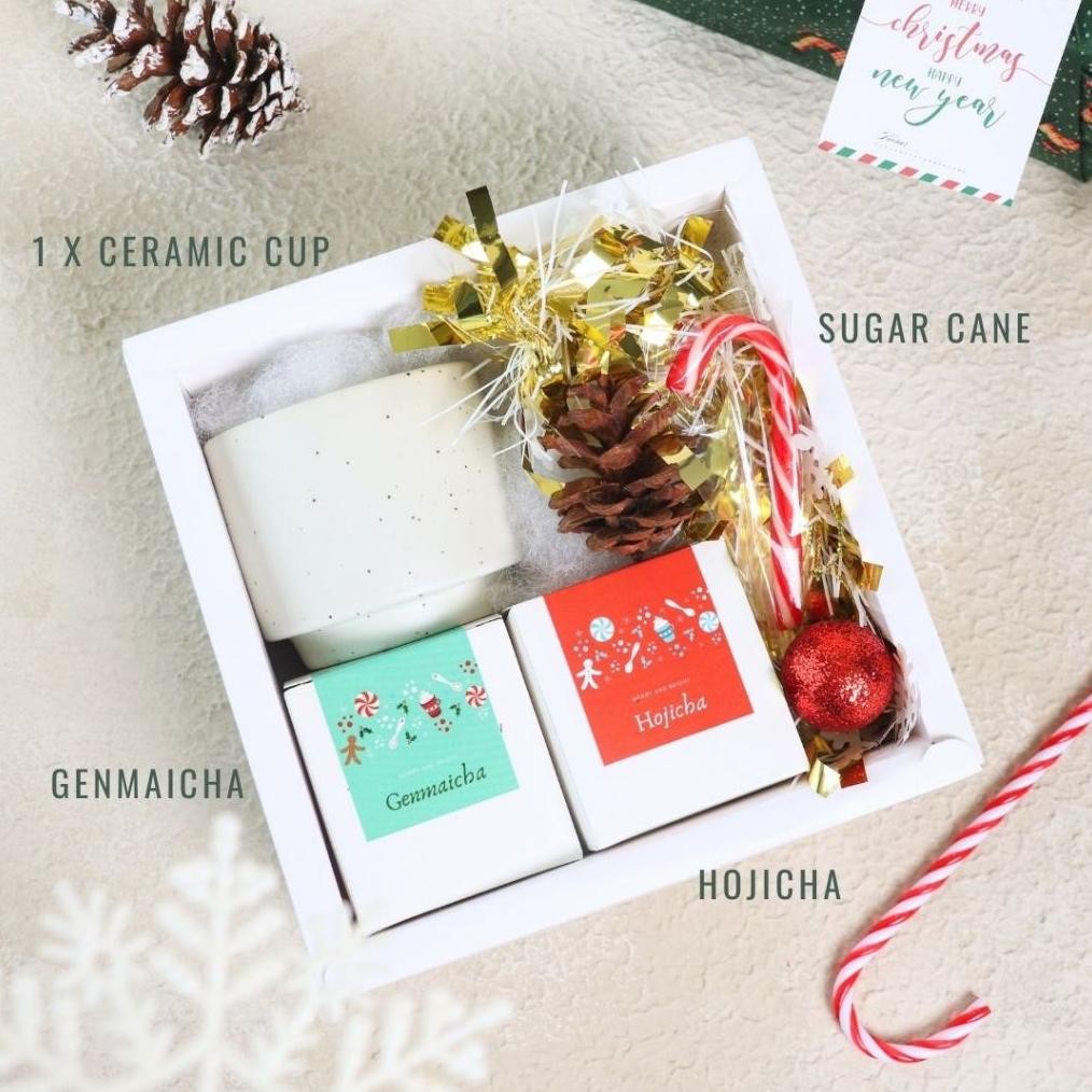 

X'Mas Japanese Tea Set 1Cup Hampers [Tokyo] | Christmas Eid Lebaran Idul Fitri Ramadan Ramadahn Genmaicha Hojicha Nuts Walnut Almond Cashew Raisins Natal Gift Kado Wedding Mother'S Day Cny Hamper Imlek Chinese New Year Parcel Parsel Japanese Jepang