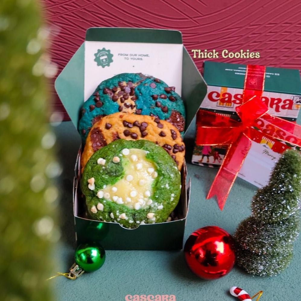

Cascara Cookies - Christmas Hampers Giftset Kado Natal Kue Cookies Brownies Coklat 10 X 10Cm Ready