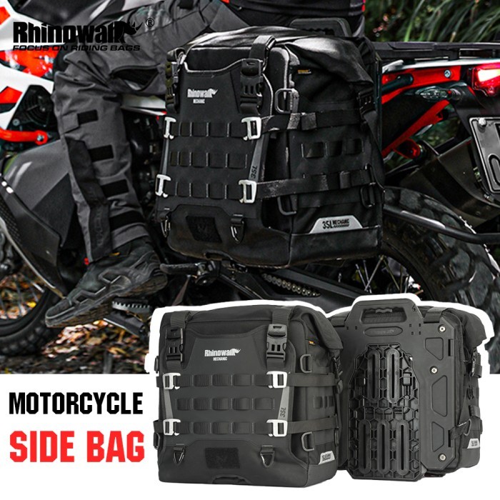 RHINOWALK MOTORCYCLE SIDE BAG WATERPROOF 35L QUICK RELEASE MOTORCYCLE SADDLE PANNIER BAG TRAVEL