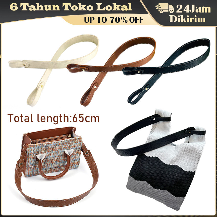 Handle Tas Kulit Jeruk Kancing / Aksess Tas / Tali Pundak Gganti Untuk Tas