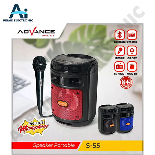 ORIGINAL ADVANCE S 55 Speaker Portabel Bluetooth Music Box Karaoke