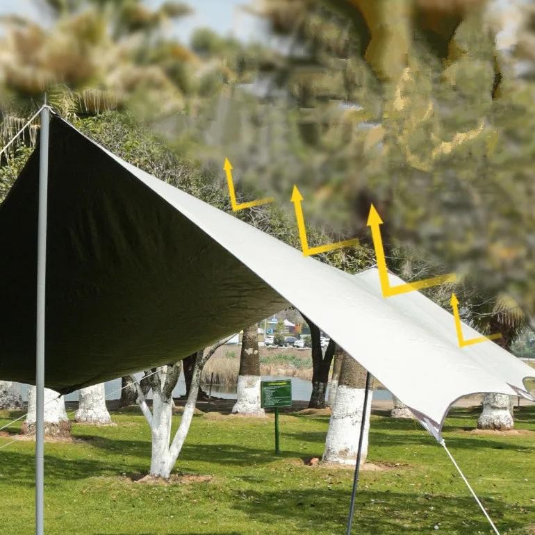 sky canopy tent, outdoor butterfly shaped vinyl camping, portable rainproof and sun protection scree