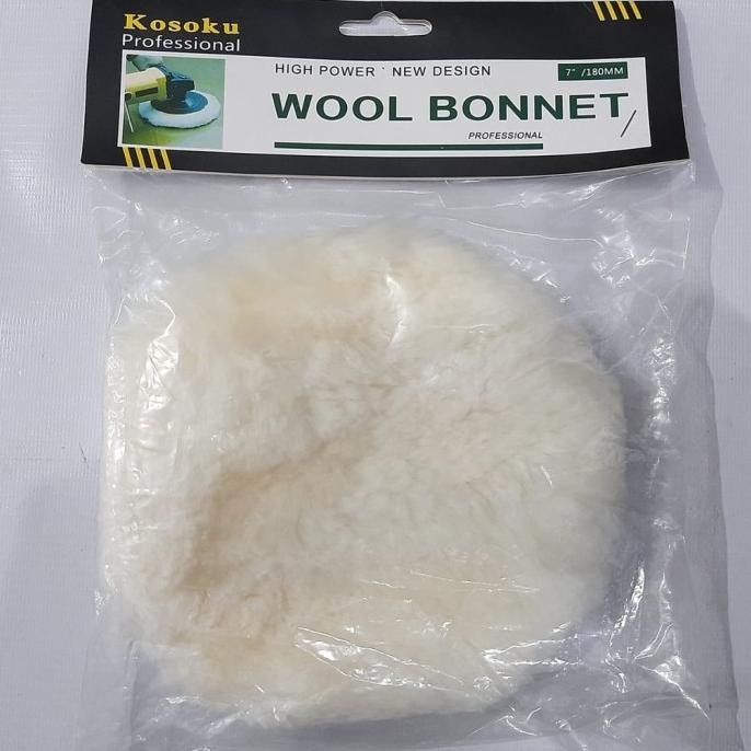 monggo] KOSOKU WOOL POLISHER 7" 7 INCH POLES MOBIL WOOL BONNET POLISH