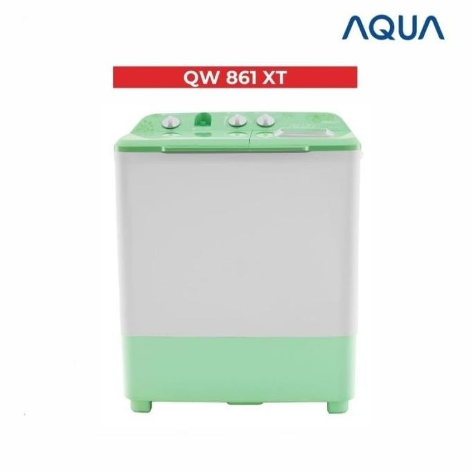 Open DS] MESIN CUCI AQUA 2 TABUNG QW 861XT 8KG / WASHING MACHINE QW-861XT