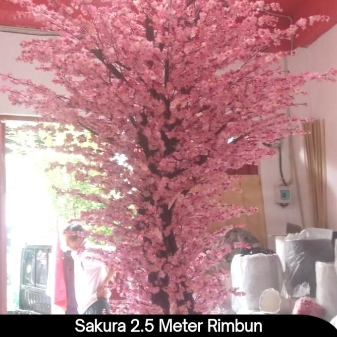 ~@~@~@~@] Pohon Sakura 2,5 Meter RIMBUN Model Lurus / Pohon Imlek