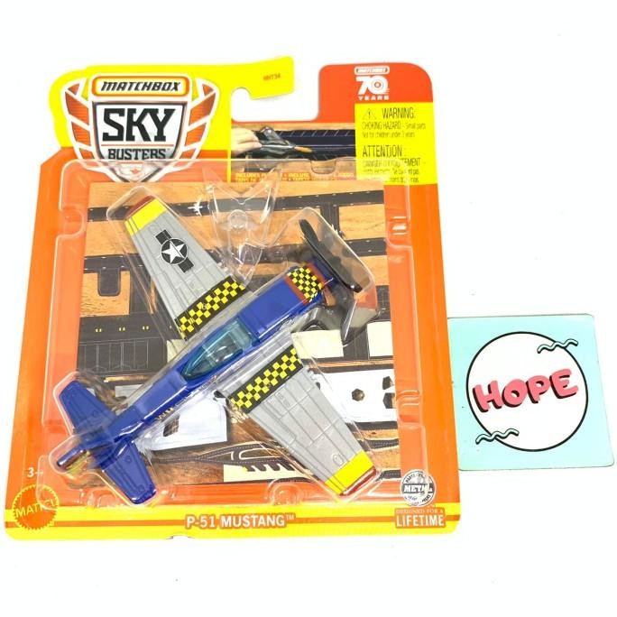 Matchbox P-51 Mustang Diecast Matchbox Sky Busters Original Mattel
