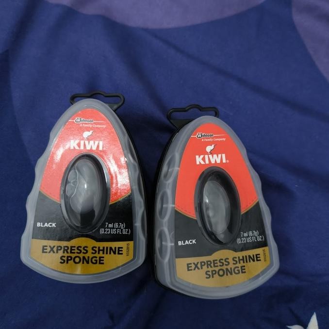 Semir Sepatu Sponge | Kiwi Express Shine 7 | hitam / netral P88L