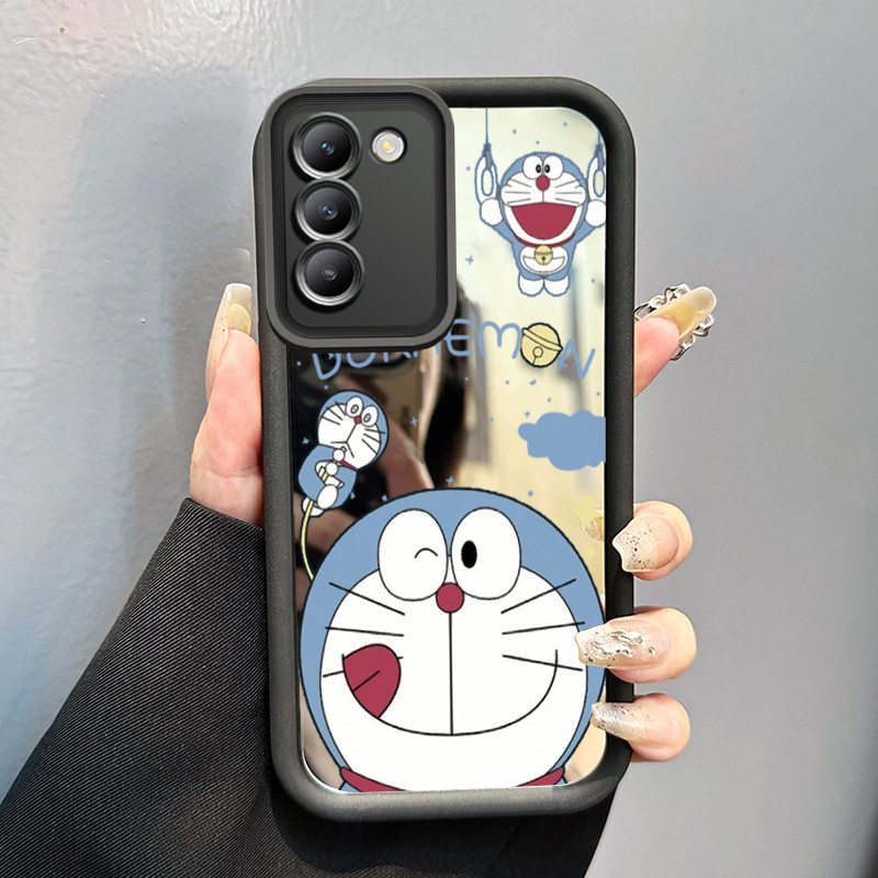 Casing Hp Untuk VIVO Y100 5G Z1 Pro Z5x Case Casing pola kucing biru Cesing HP  Kasing cermin Kesing