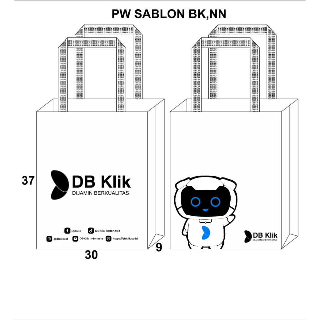 Goodie Bag Spunbound Db Klik DABI - Tas Belanja Spunbound DABI