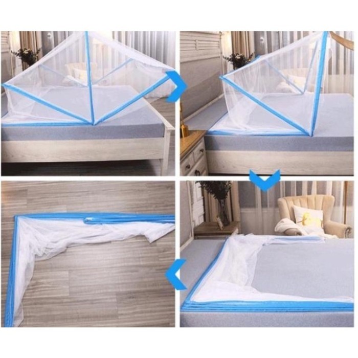 Kelambu Tempat Tidur 120 X 200Cm Semua Ukuran/Kelambu Kotak Lipat