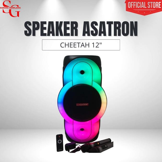 *****] SPEAKER BLUETOOTH ASATRON CHEETAH 12 INCH SPEAKER PORTABLE ASATRON