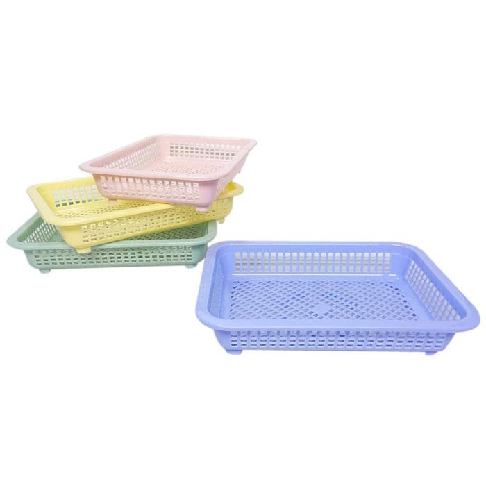 Yoshikawa Baki Plastik Keranjang Multifungsi Evl-B-0125-B Biru