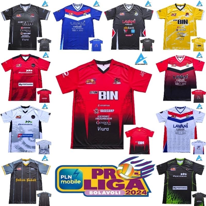 JERSEY VOLLY FULL PRINTING PROLIGA 2024 JERSEY VOLI PRIA KAOS VOLI BAJU VOLI INDOMARET LAVANI