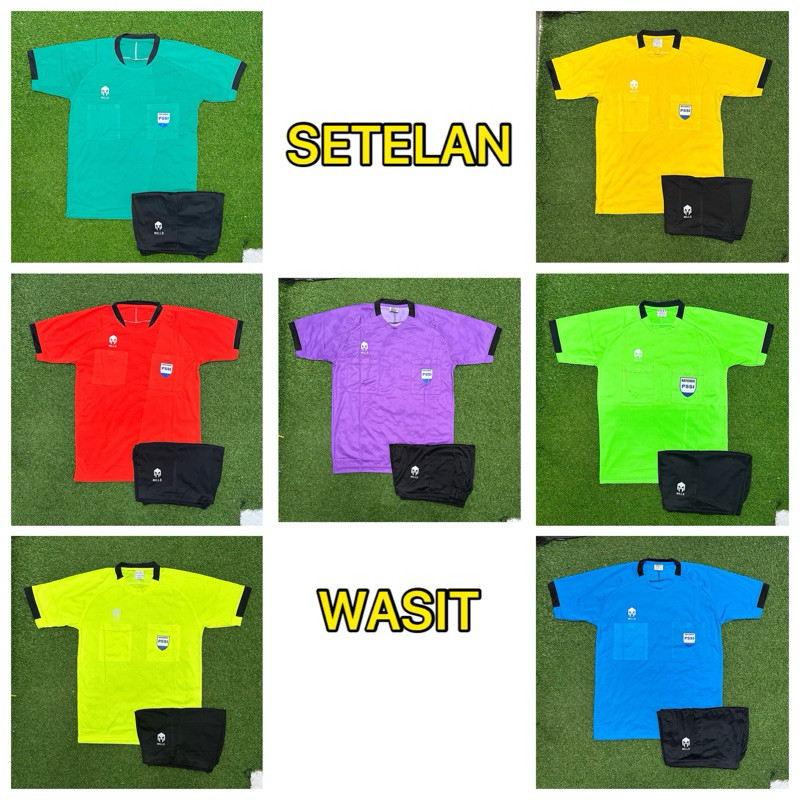 Setelan stelan jersey kaos baju wasit bola futsal olahraga
