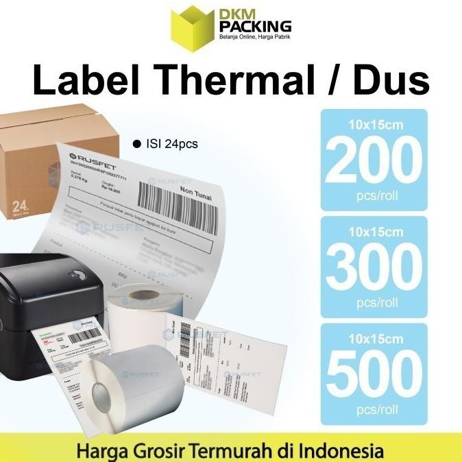 

Kertas Thermal Paper Core Printer Resi Termal Barcode Pos 80X50Mm Dus