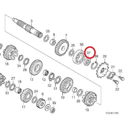 OIL SIL SEAL AS GEAR GIR DEPAN HONDA CBR CBR250R CBU CBR 250R CBR250 R 250-R FI CBU KYJ