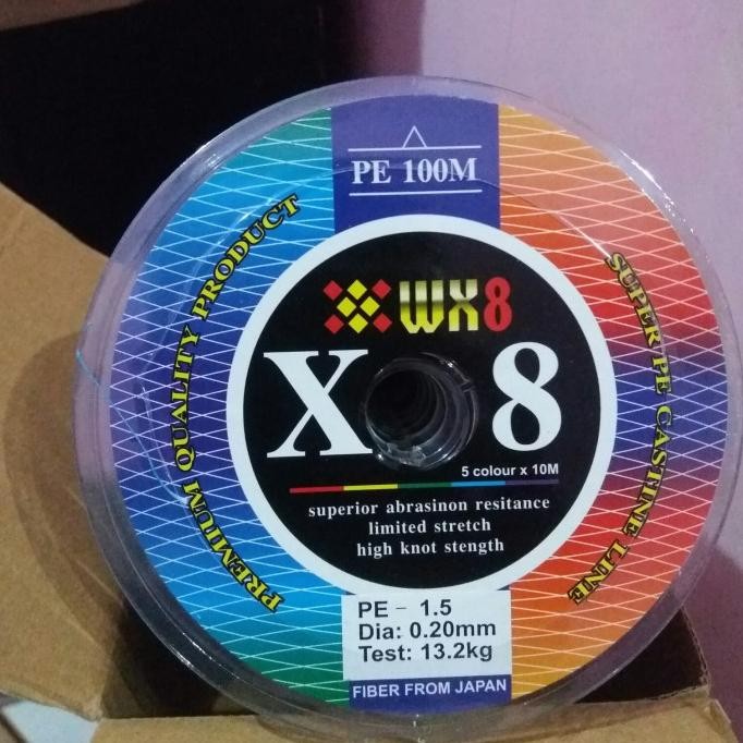 Benang Pancing PE WX8 Murah PE 0.8 PE 1.0 PE 1.5 PE 2.0 100m Connect